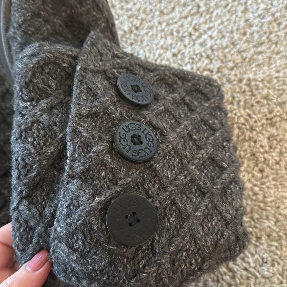 UGG Dark Gray Winter Tall Boots Size 6 EUC Designer Luxury